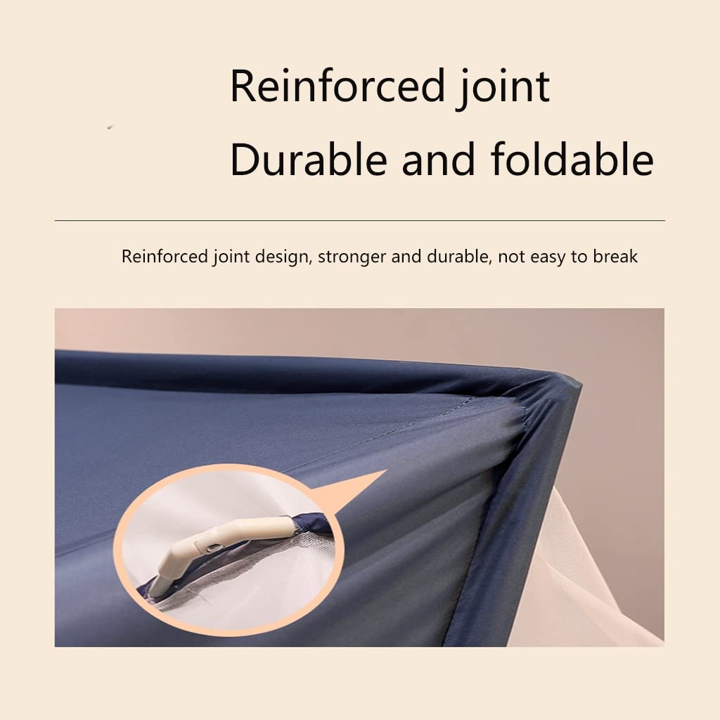 Mosquitera Plegable portátil con Base Transpirable para Cama, Camping, Viajes, hogar, Interior y Exterior (Cama de 1,8 m)