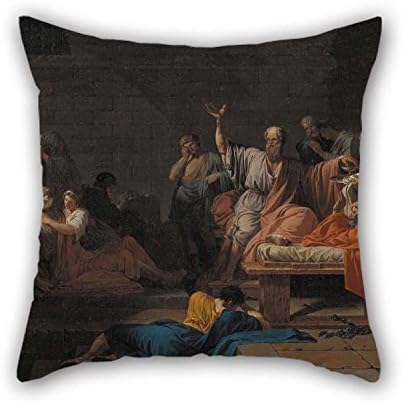 Amazon Co Jp Tonylegner 油絵ジーンズ フランソワ ピエールペイロン ソクラテスの死 枕カバー 20 X 20 インチ 50 X 50 Cm 椅子 ソファ ソファ ホームシアター グリルフレンド 両面 ホーム キッチン
