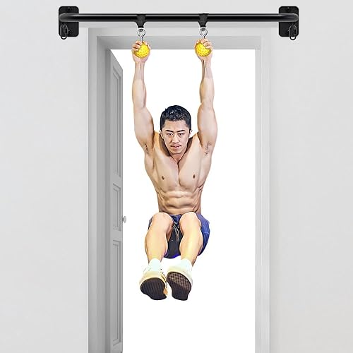 Miniatura 8 de SELEWARE Heavy Duty Welded Pull Up Bar, Versatile Doorway Wall Mount, Joist Mounted, and Ceiling Mounted Chin Up Bars, Thick Metal Sturdy