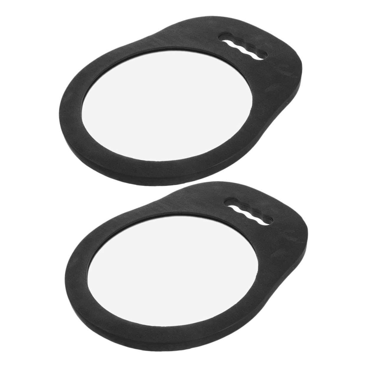 CALLARON 2pezzi Specchio Rotondo Portatile Cuscino in Schiuma Infrangibile e Leggero per Barbieri e Parrucchieri Design Ergonomico per Uso Professionale
