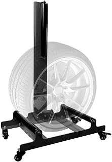 DESEQPT Rolling Wheel Detailing Stand – Heavy-Duty Tire Cleaning and Polishing Roller with 3-Way Rotating Rollers for Ceramic Coating, Tire Shine, Car Wheel Wash – Garage Accessory for Auto Detailers