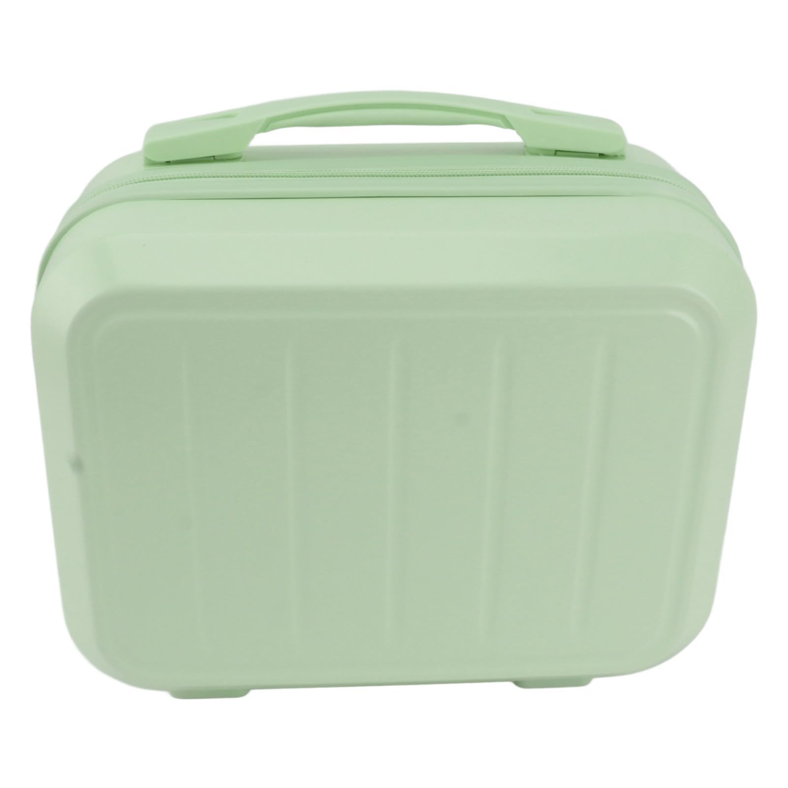 Beufee Train Case Makeup Bag, 14in Travel Cosmetic Organizer Makeup Storage Box for Women Girl (Avocado Green)