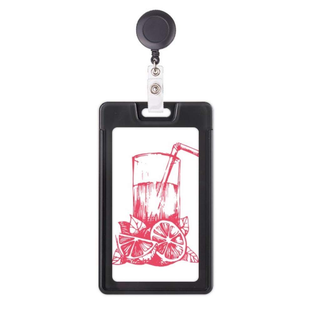 Porte-badge rétractable citron aquarelle avec cordon extensible robuste - 5