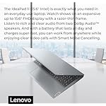 Lenovo IdeaPad 1 Student Laptop, 15.6" FHD Display, Intel Dual Core Processor, 12GB RAM, 512GB SSD + 128GB eMMC, 1 Year Office 365, Wi-Fi 6, Webcam, Bluetooth, SD Card Reader, Windows 11 Home, Grey - Image 4