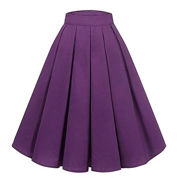 Amazon.com: Women's High Waist Mid Length Skirt Vintage