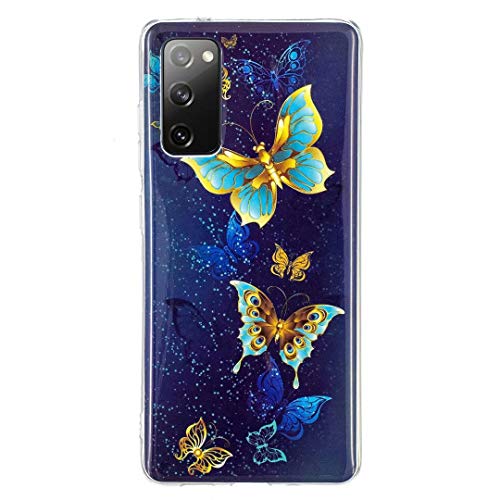 Zxl Galaxy S20 Fe 5G Case With Fluorescent Effect Glow In The Darkness, Back Cover Protective Phone Case Luminous Design Case For Samsung Galaxy S20 Fe 5G Butterfly #TOP1