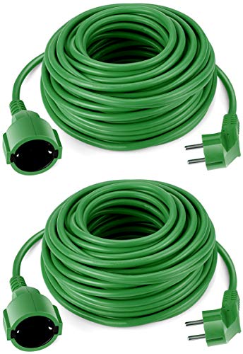 Rallonge Schuko 2x20m O&W Security câble électrique extérieur IP44 2x1.5mm² jardin atelier
