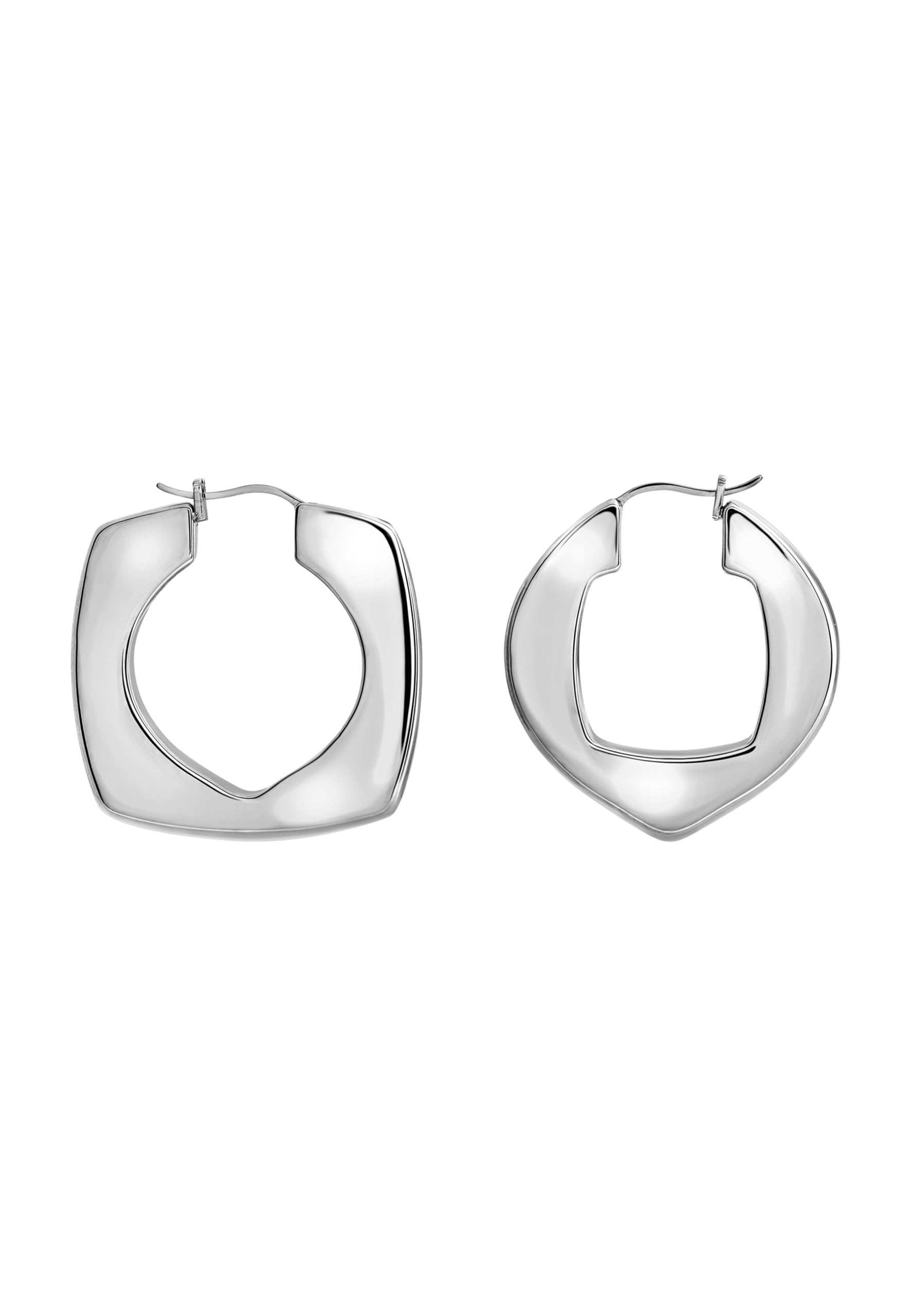 Joya Breil TJ3944 colección TETRA GOES BIG, pendientes para hombre de acero color plata talla 34 con sin piedras