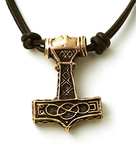 LynnAround Bronze Axe Head Thors Hammer Mjolnir Pendant/Necklace Viking Ragnarok Norse Irish Pagan Jewelry2