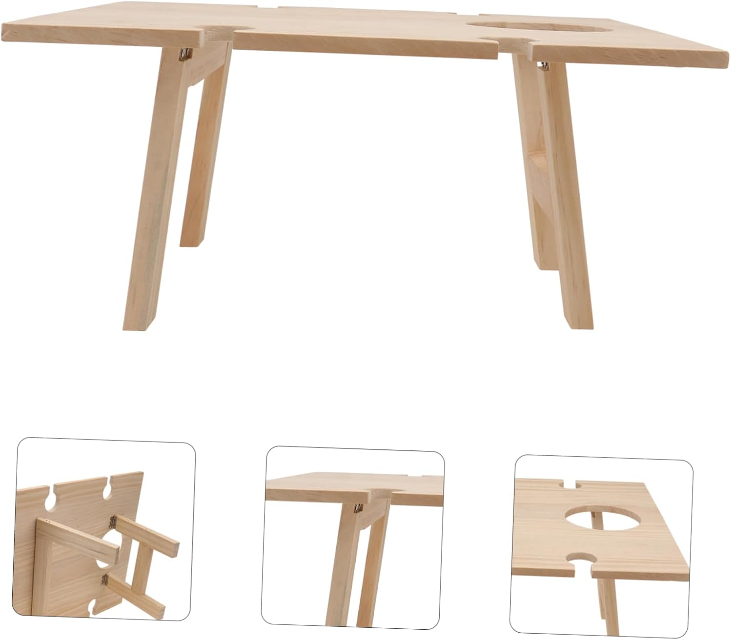 1pc Portable Folding Picnic Table Holder for Outdoor Wine Enjoyment Compact Design for Camping Beach BBQ and Gatherings