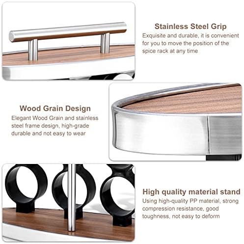 Spice Rack,4 Tier Spice Rack Organizer with 16 Empty Square Spice Jars for Countertop and Cabinet (16 Jar)