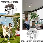 Hammock Hanging Kit, 1200 Lbs Capacity Heavy Duty 360 ° Rotating Hammock Hook Suitable for Hanging Hammock Chair, Aerial Yoga, Boxing Sandbags, Swings, Etc.
