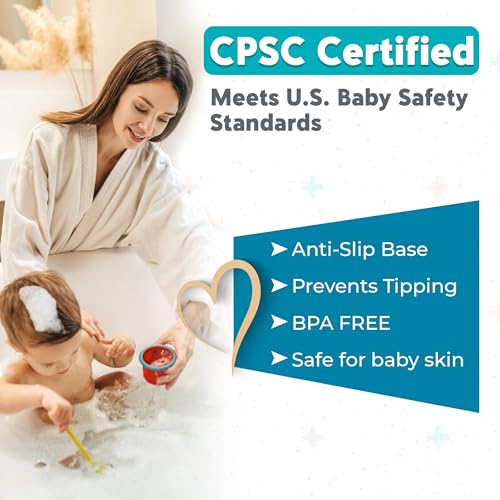 image for JetFresh Baby Bath Seat for Babies 6 Months & Up with Floating Tempera