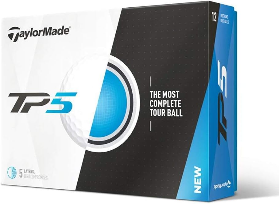 TaylorMade 2017 TP5 Golf Balls, Pack of 12