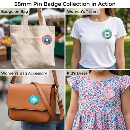 Image of Motivational Pins Badges 58mm Size | Round Button Badges | Inspirational Quotes | Return Gift | Event Badges | Kids Badges | Women brooches | Perfect for Backpacks