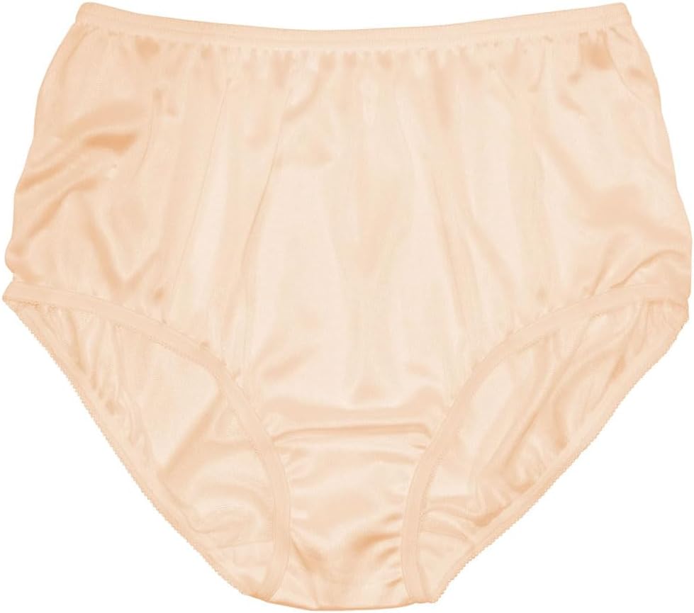 Teri Women's 331 Plain Jane Classic Nylon Silky-Smooth Lightweight Breathable Full Coverage Brief Panty - 4 Pack - Image 4