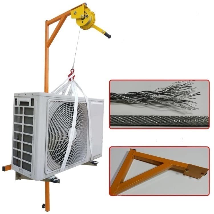 Cabrestante manual autoseguro para instalación de aire acondicionado 1200lb 20m miniatura 4