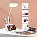 Schreibtischlampe LED, Dimmbare Tischlampe 3 Farb und 8 Helligkeitsstufen Augenfreundliche Nachttischlampe USB-Anschluss für Aufladung des Smartphones Leselicht ideal für Leser, Arbeiten, Studieren