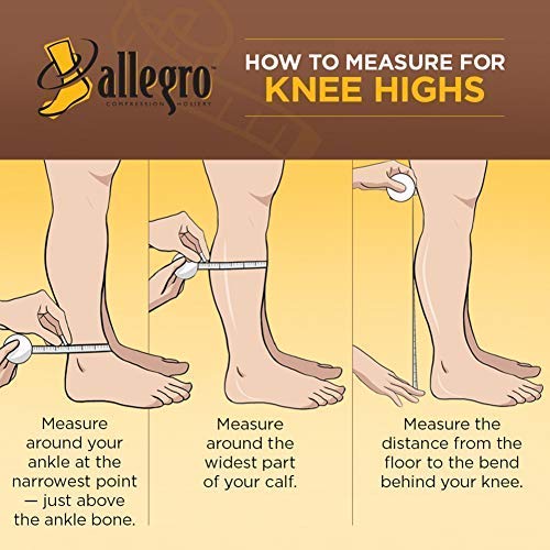 Image of Allegro 15-20mmHg Athletic 387 Recovery Compression Sock for Exercise, Running, Comfortable Support Garments