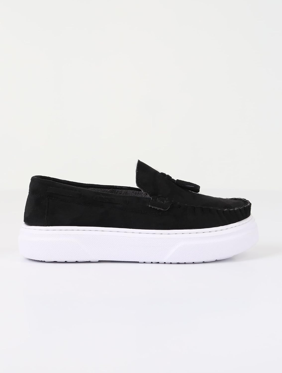 Boys’ Platform Suede Loafers Slip-On Moccasin Shoes for Prom & Formal Occasions