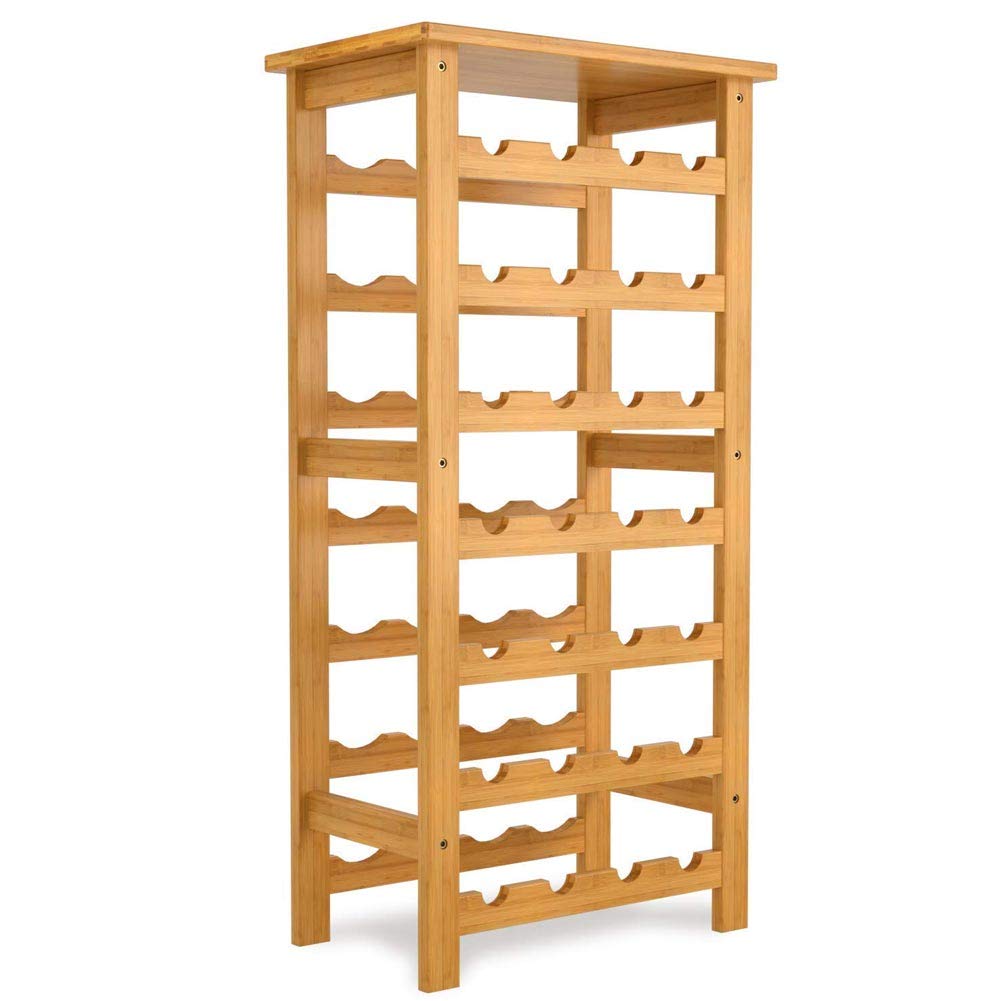 Cantinetta Portavino In Bambù - 28 Scomparti, Per Bar E Casa, 47x29x93.5 Cm - Foto 12