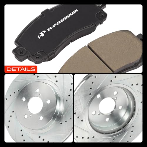 A-Premium 11.56 inch (293.5mm) Front Brake Rotors & Ceramic Pads Kit 6-Pack by A-Premium - Used condition - Image 9