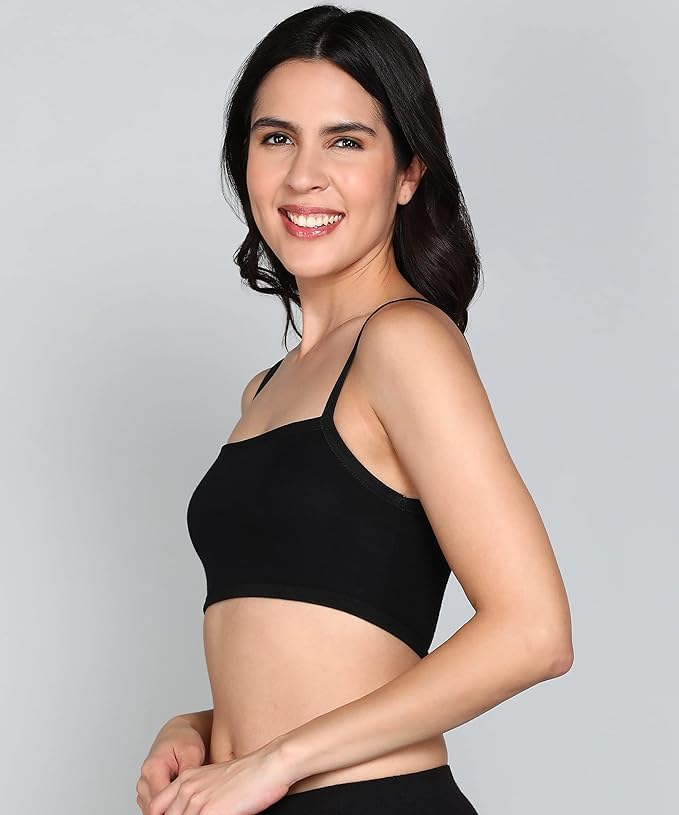 V-2 Fashion Studio Girls Bra, Solid Beginner Bras for Girls/Kids Half Slip & Camisole Multicolor 2