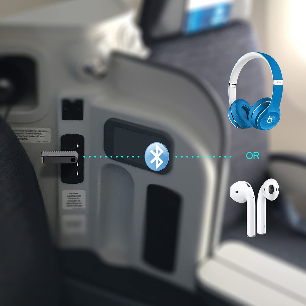 4smarts Bluetooth Transmitter Klinke [ausklappbarem 3,5mm Doppelanschluss] Drahtlos Empfänger Adapter Audio von Fernseher, Spielekonsolen und MP3 Player auf Wireless Kopfhörer, Bluetooth-Lautsprecher
