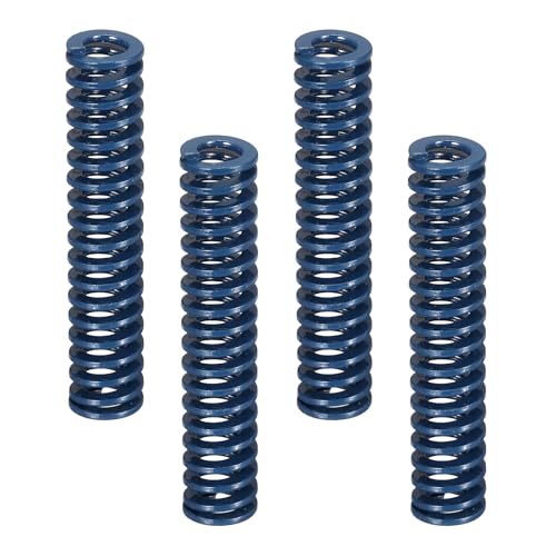 Image of sourcing map 4 Pcs 3D Printer Die Spring, 10mm OD 50mm Length Light Load Compression Mould Die Spring for Mechanical Equipment 3D Printer Electric Part Accessories, Blue