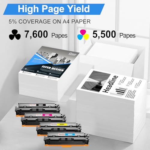 Image of Compatible 069H Toner Cartridges Set (4-Pack,BK /C /M /Y) | Replacement for Canon 069H MF753Cdw MF751Cdw Toner for Color imageCLASS MF753cdw MF751Cdw LBP674Cdw MF752Cdw Printer
