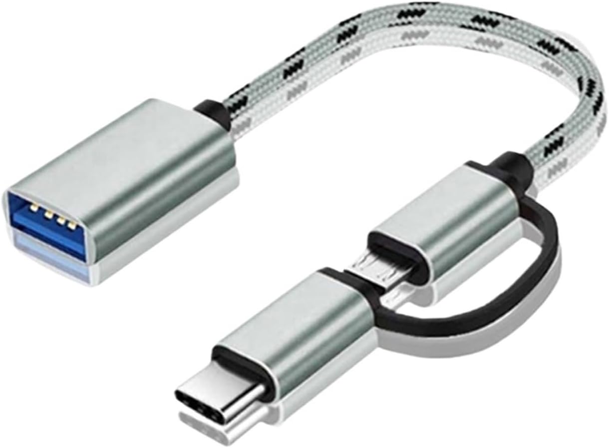OTG Cable Type-C to USB Adapter 2 in 1 Converter USB Type-C Socket(Gray)