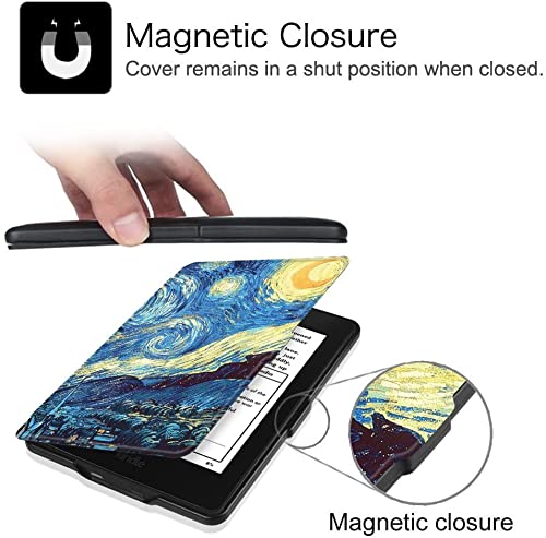 SwooK Magnetic Flip Cover case for Old Kindle Paperwhite 1 2 3 7th Gen Generation Released in 2012 2013 2014 2015 2016 New 300 PPI Versions 6" inch... - Image 2