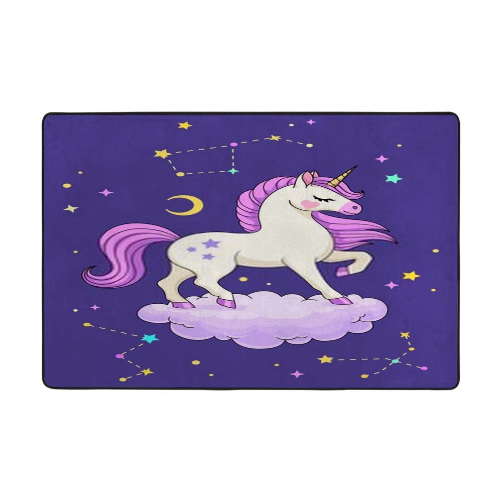 Tapis licorne moderne salon et terrasse pour décorer une chambre d'enfant féerique