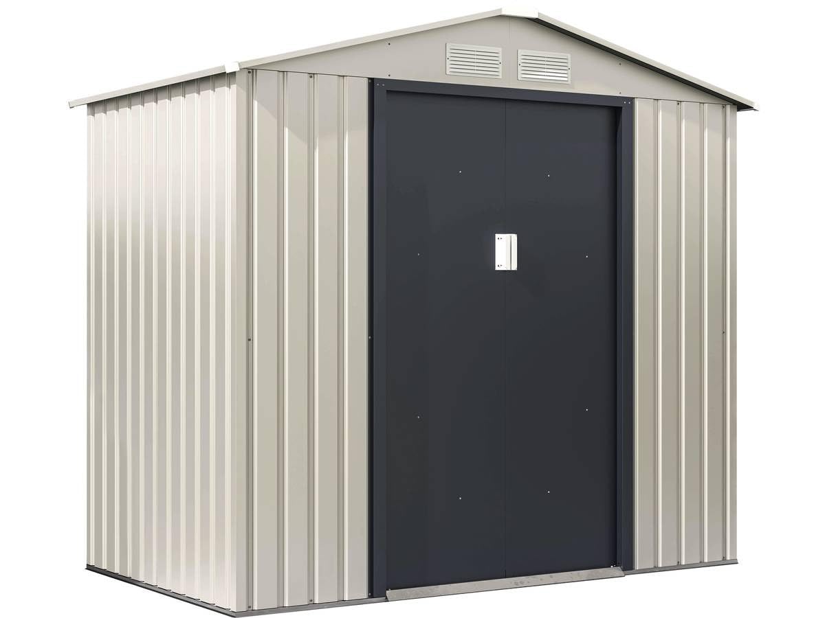 Habitat et Jardin Caseta de jardín metálica Nebraska - 4,​07 m² - Beige/​Gris Antracita