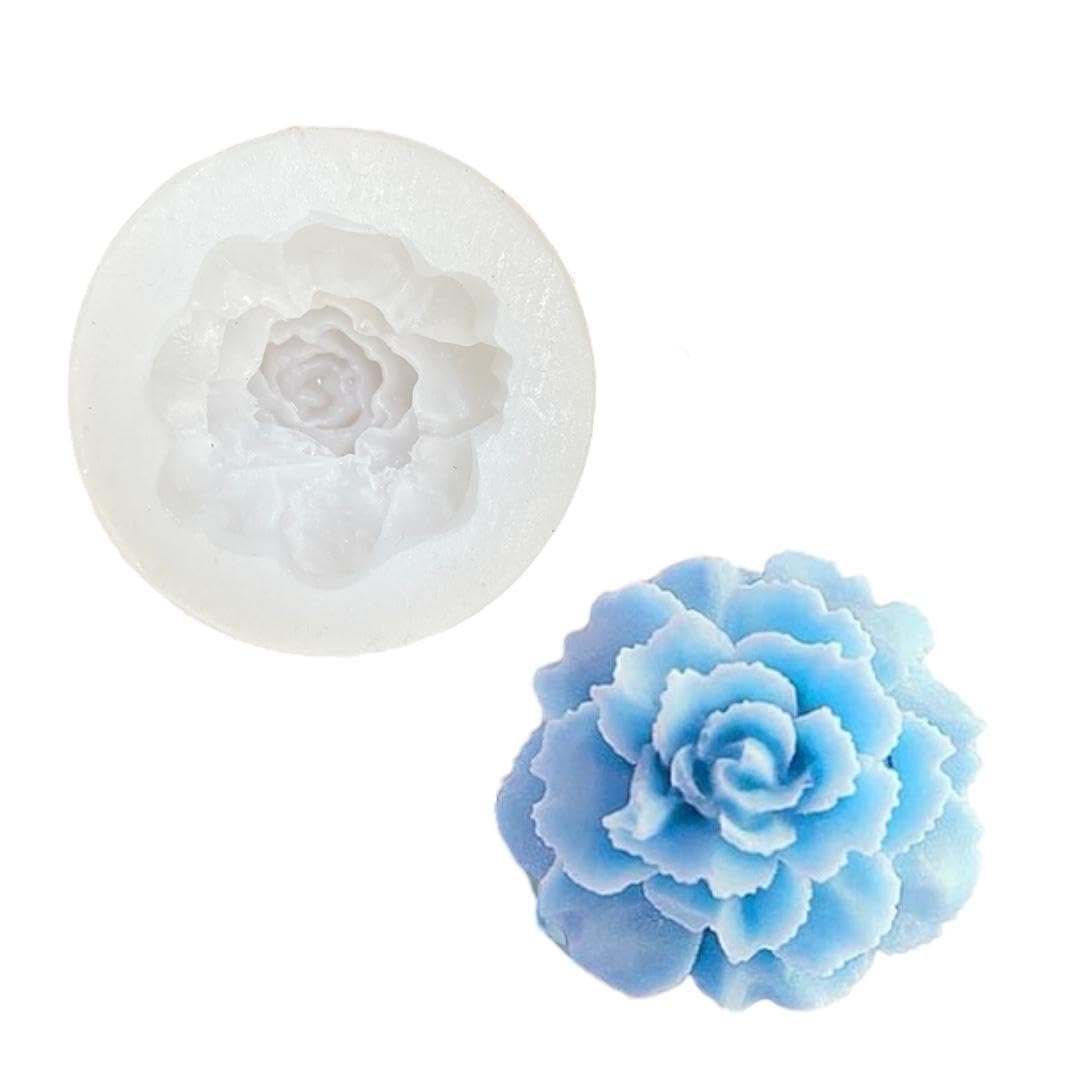UKIYO international® - Silicone Candle Making Molds Carnation Marigold Flower Moulds Wax Mold Topping Mould Bath Bomb Clay Resin Arts Chocolate Cake Decorations Gumpaste Fondant Small Size-picture-44