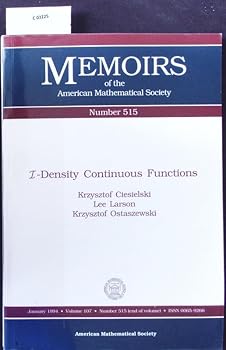 Paperback I-Density Continuous Functions (Memoirs of the American Mathematical Society) Book