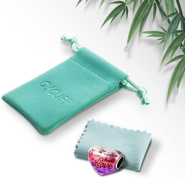 CYCUFF 925 Sterling Silver Charms for Bracelets and Charm Necklaces, Bracelet Pendants Beads Jewellery Gift for Family Friends Women (Love's Word Beads) - Image 7