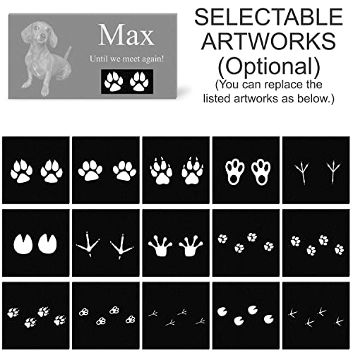 Image of ADFSTONE 16x8 Pet Memorial Stones Personalized Dog Remembrance Gifts, Customized Cat Picture Grieving Plaque, DIY Gravestone, Custom Sympathy Photo Gift, Animal Grave Markers