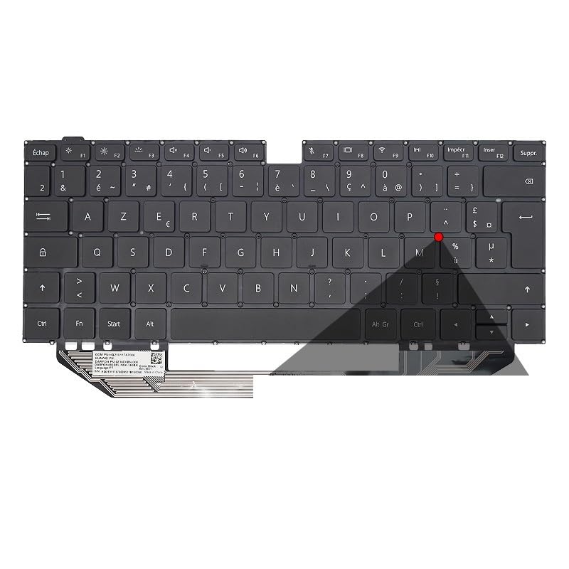 Clavier rétroéclairé Huawei MateBook X Pro avec disposition AZERTY