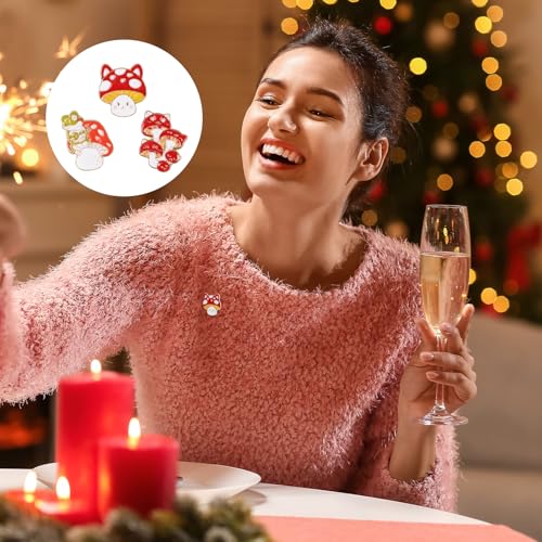 40 Pcs Mushroom Enamel Pins Christams Cute Mushroom Lapel Pins Cartoon Mushroom Gifts Mushroom Lapel Badge for Backpack Jackets Cloths Hats4