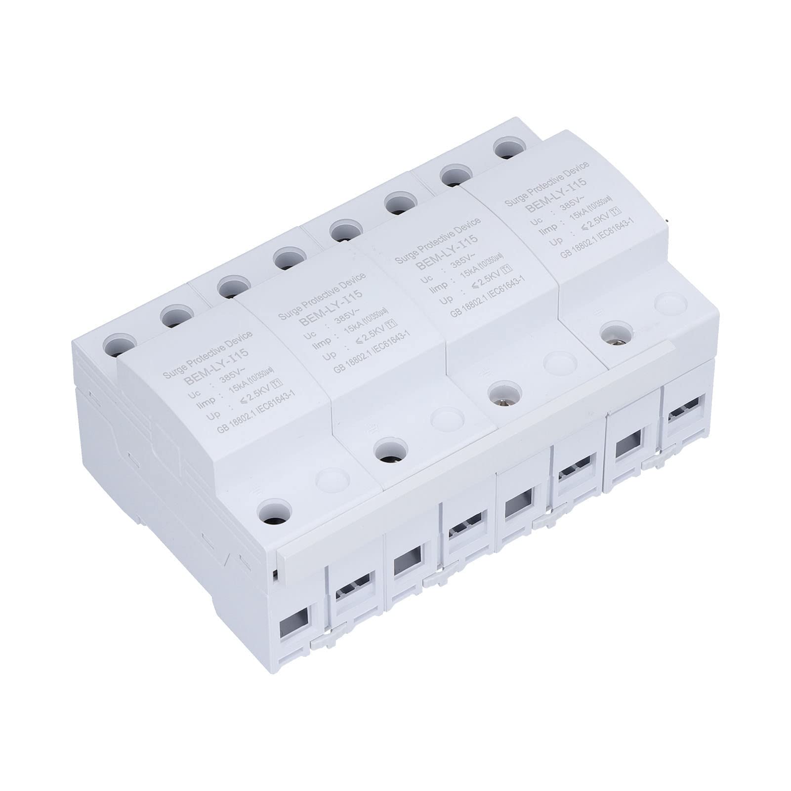 Generic Dispositif de Protection Contre Les Surtensions 15KA, Parafoudre Haute Performance pour Usage Résidentiel, 220V/385V, Matériau en Nylon Ignifuge