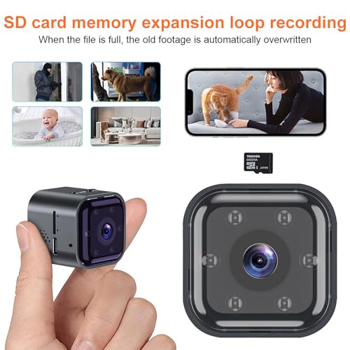 Image of Guardhouse Mini Camera, Two Way Audio, 120Pan Tilt Rotation, Local MicroSD Card Storage, WiFi Remote Mobile App Control for Indoor,Outdoor Security Camera for Homes and Retail Stores (Camera)