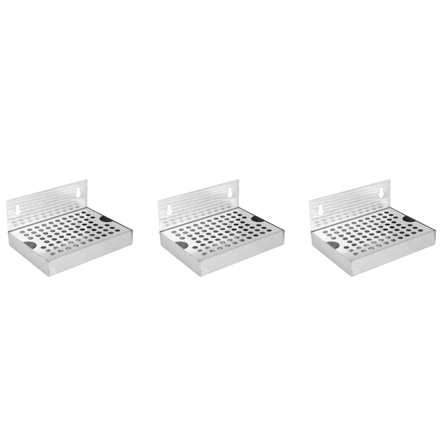 Hndhbfgrt 3X Wall Mount Beer Drip Tray No Drain 304 Stainless Steel Homebrew Kegging Draft Beer