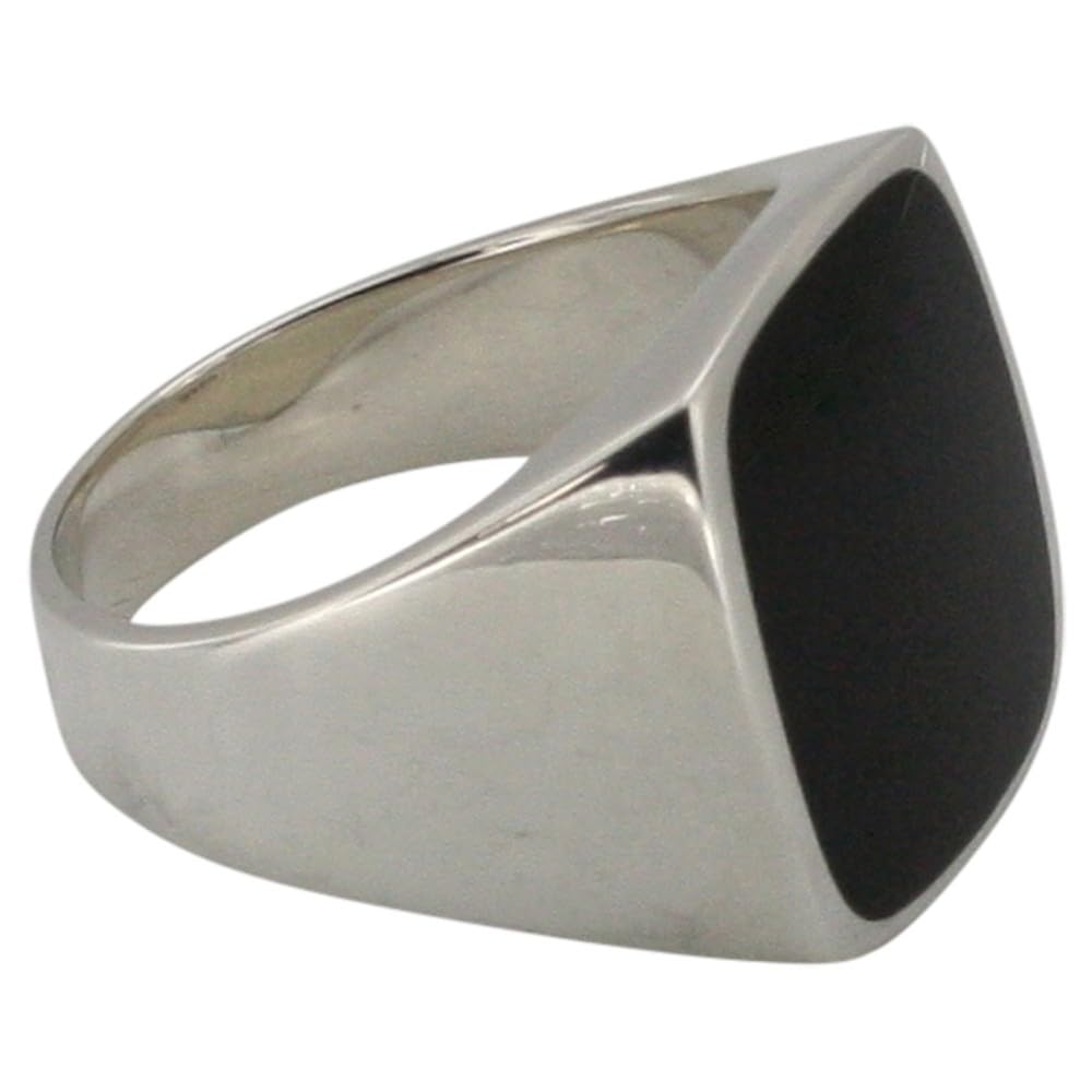 Massiver Siegelring aus Silber 925 mit Onyx
