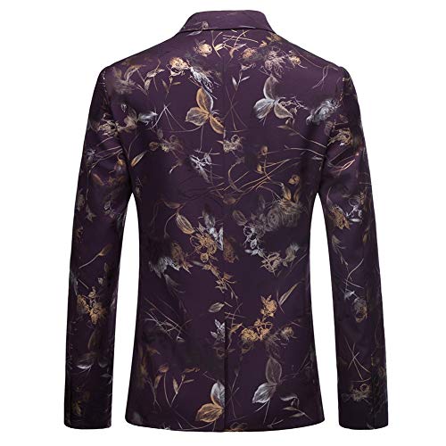 YFFUSHI Mens Dress Floral Suit Slim Fit Single Breasted Stylish Casual Printed Blazer Jacket3