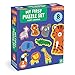 Mudpuppy Happy Animals â€“ My First 2-Piece Puzzle Includes 8 Popular Animal Shaped Puzzles with Pattern Shape and Color Recognition for Children Ages 2-4