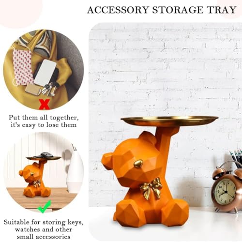 Porte-clés figurine plateau pour rouges à lèvres ours