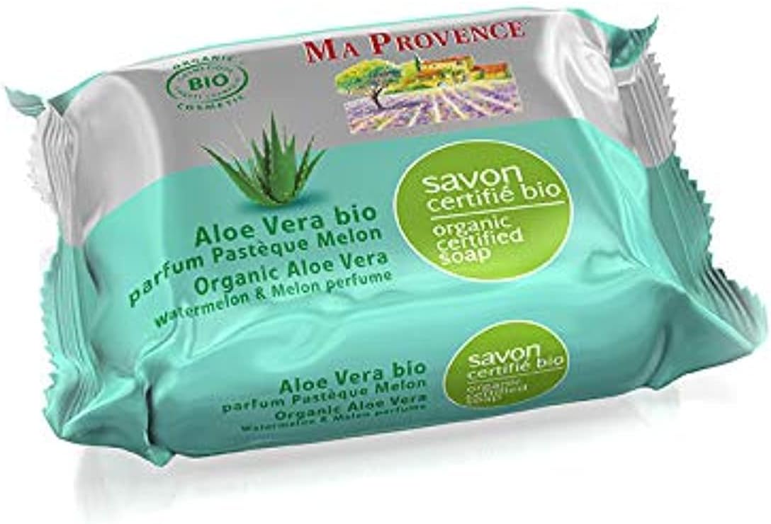 MA PROVENCE Organic Soap Bar, Aloe Vera, 75 gm