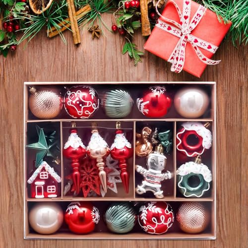 Boules de Noël pour sapin et vitrine pour décorer facilement extérieur et intérieur - 4