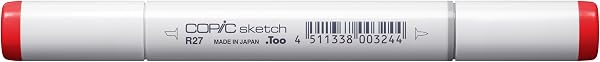 COPIC Sketch Coloured Marker Pen - (R-27) Cadmium Red, For Art & Crafts, Colouring, Graphics, Highlighter, Design, Anime, Professional & Beginners, Art Supplies & Colouring Books - 3